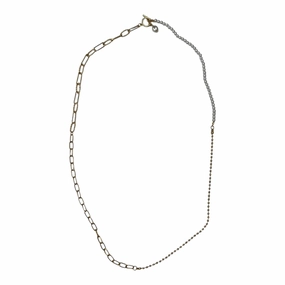 Necklace Chain By Clothes Mentor In Gold & White