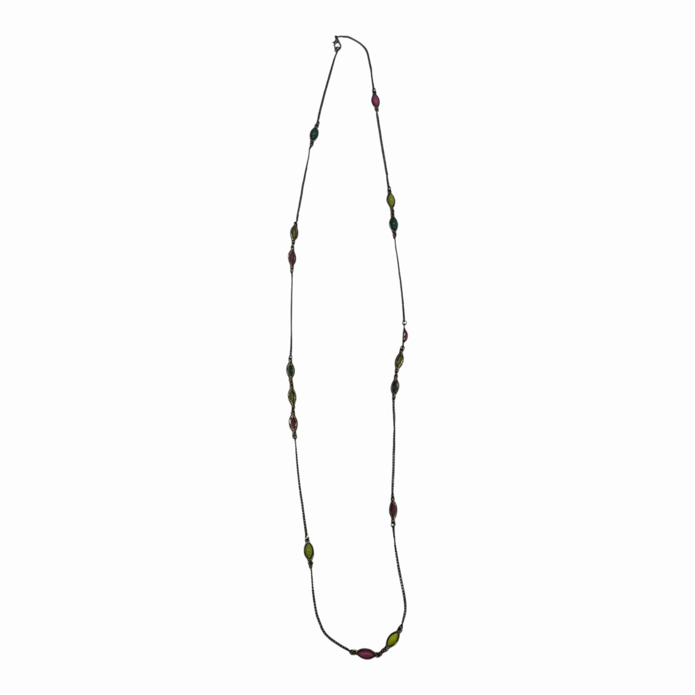 Necklace Chain By Clothes Mentor In Green & Pink