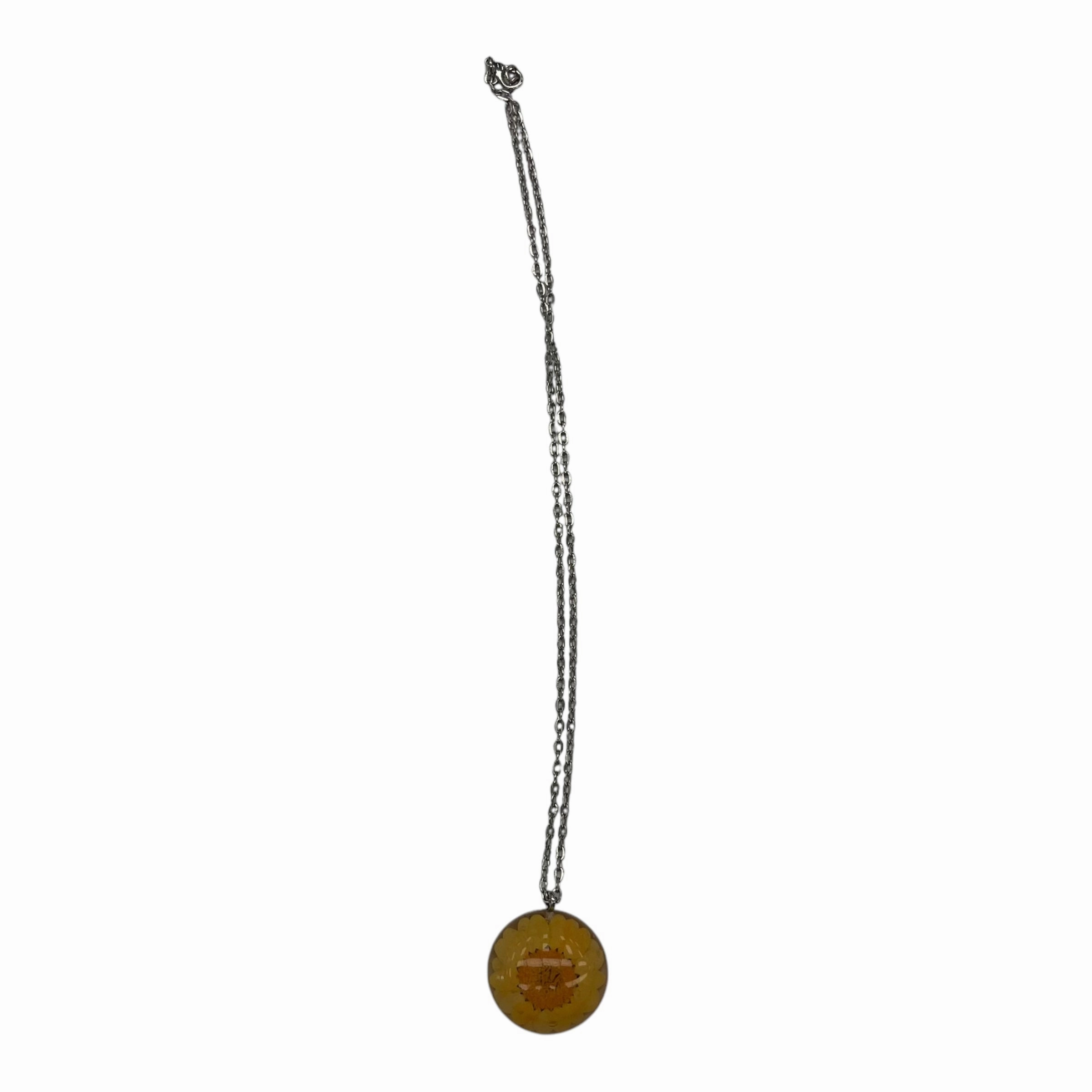 Necklace Charm By Clothes Mentor In Orange & Silver