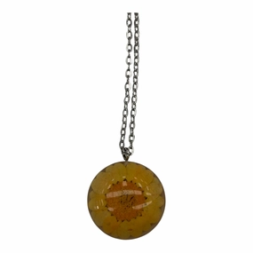 Necklace Charm By Clothes Mentor In Orange & Silver
