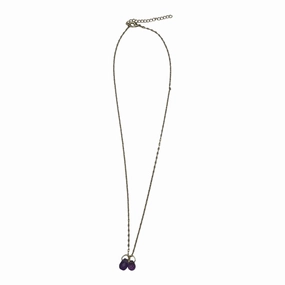 Necklace Charm By Cmf In Gold & Purple