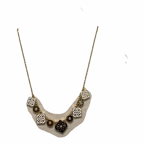 Necklace Designer By Kate Spade In Gold & White