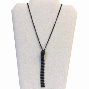Necklace Designer By Vera Wang In Black