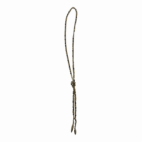 Necklace Lariat & Y-Drop By Clothes Mentor In Gold & Grey