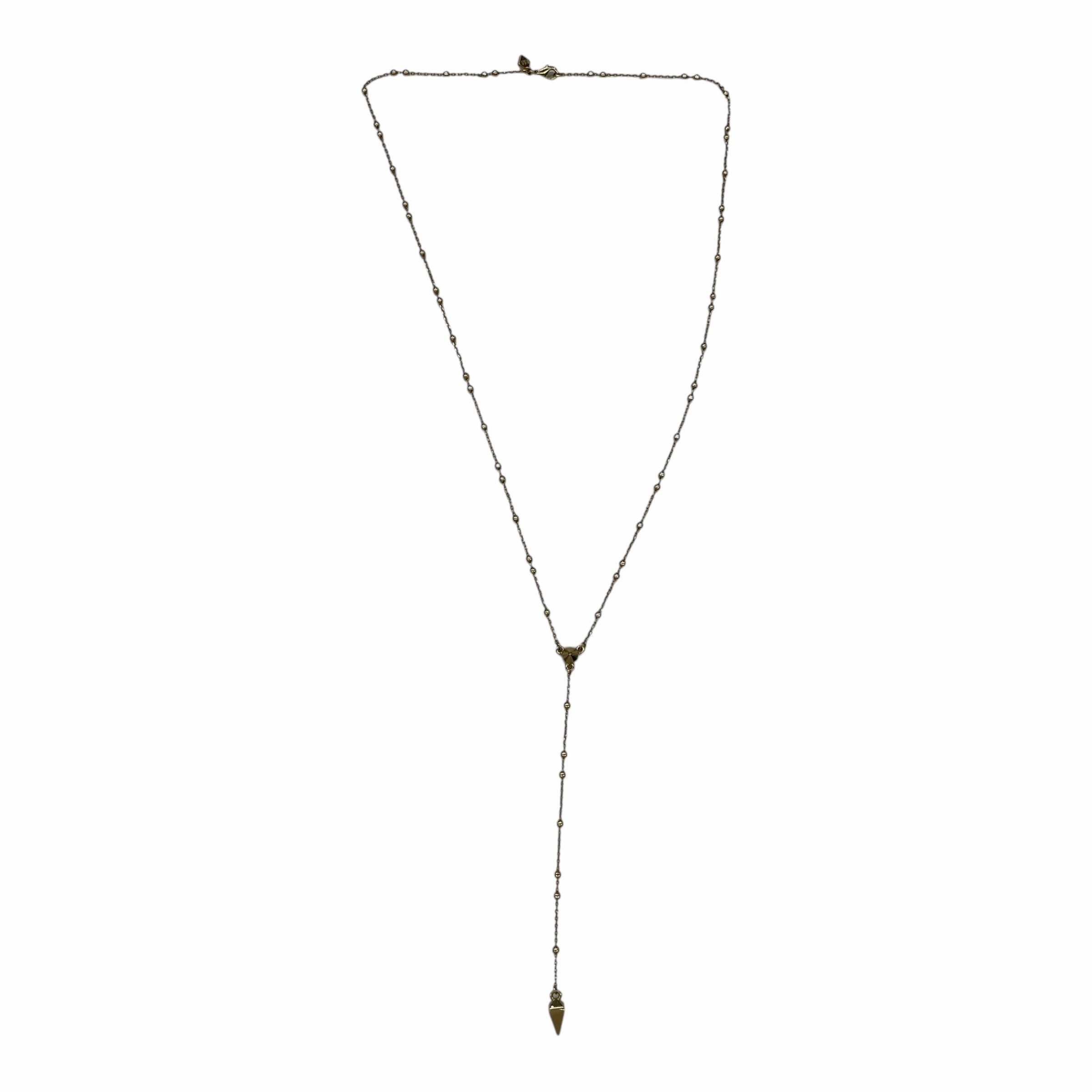 Necklace Lariat & Y-Drop By Clothes Mentor In Gold