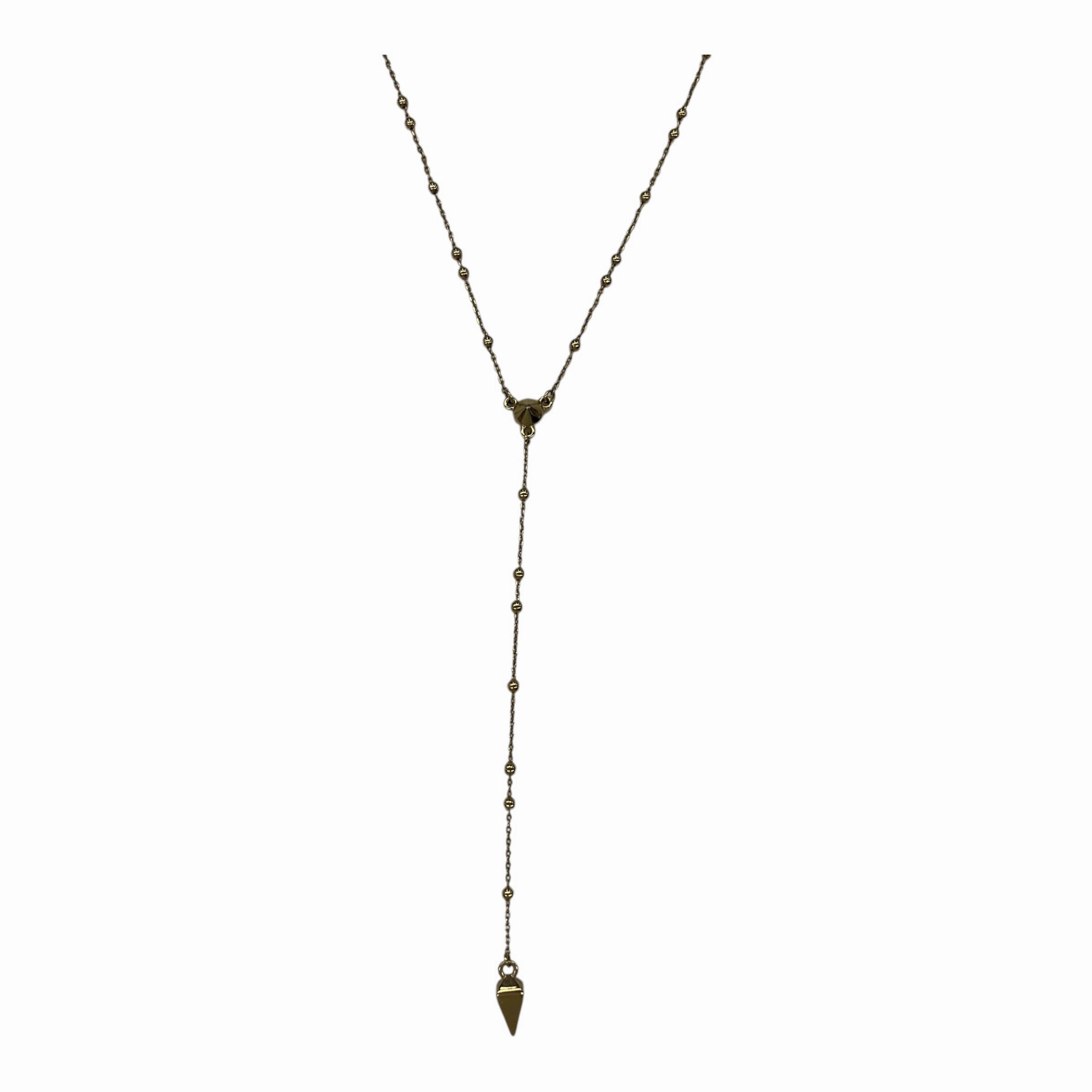 Necklace Lariat & Y-Drop By Clothes Mentor In Gold