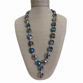 Necklace Lariat & Y-Drop By Cme In Blue