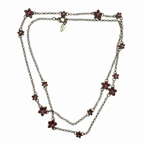 Necklace Lariat & Y-Drop By Coldwater Creek In Gold & Pink