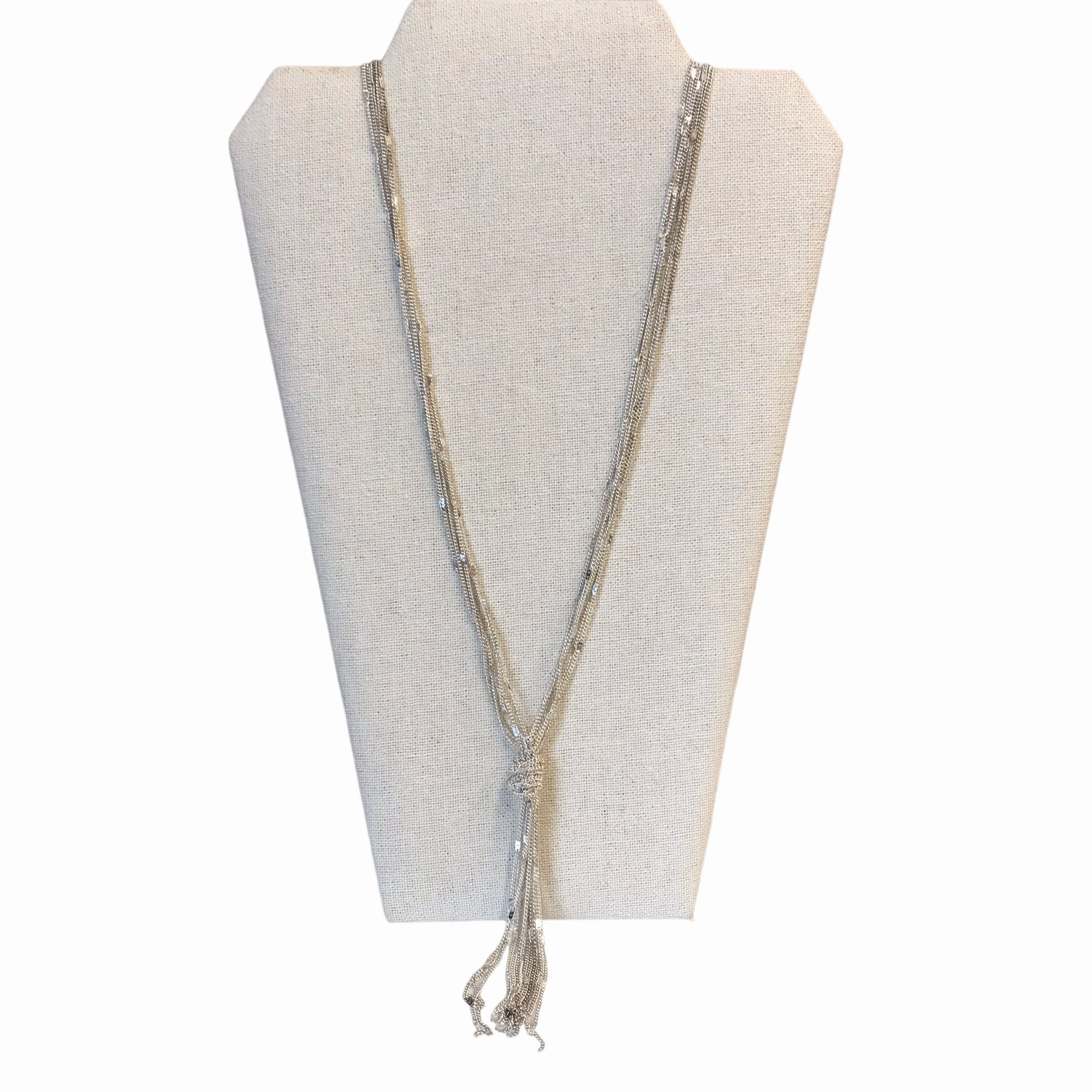 Necklace Lariat & Y-Drop In Silver