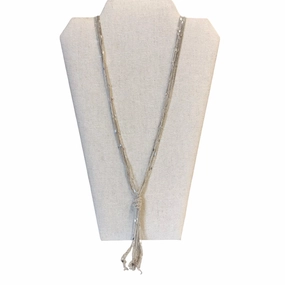Necklace Lariat & Y-Drop In Silver