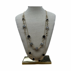 Necklace Layered By Charming Charlie In Black & Gold