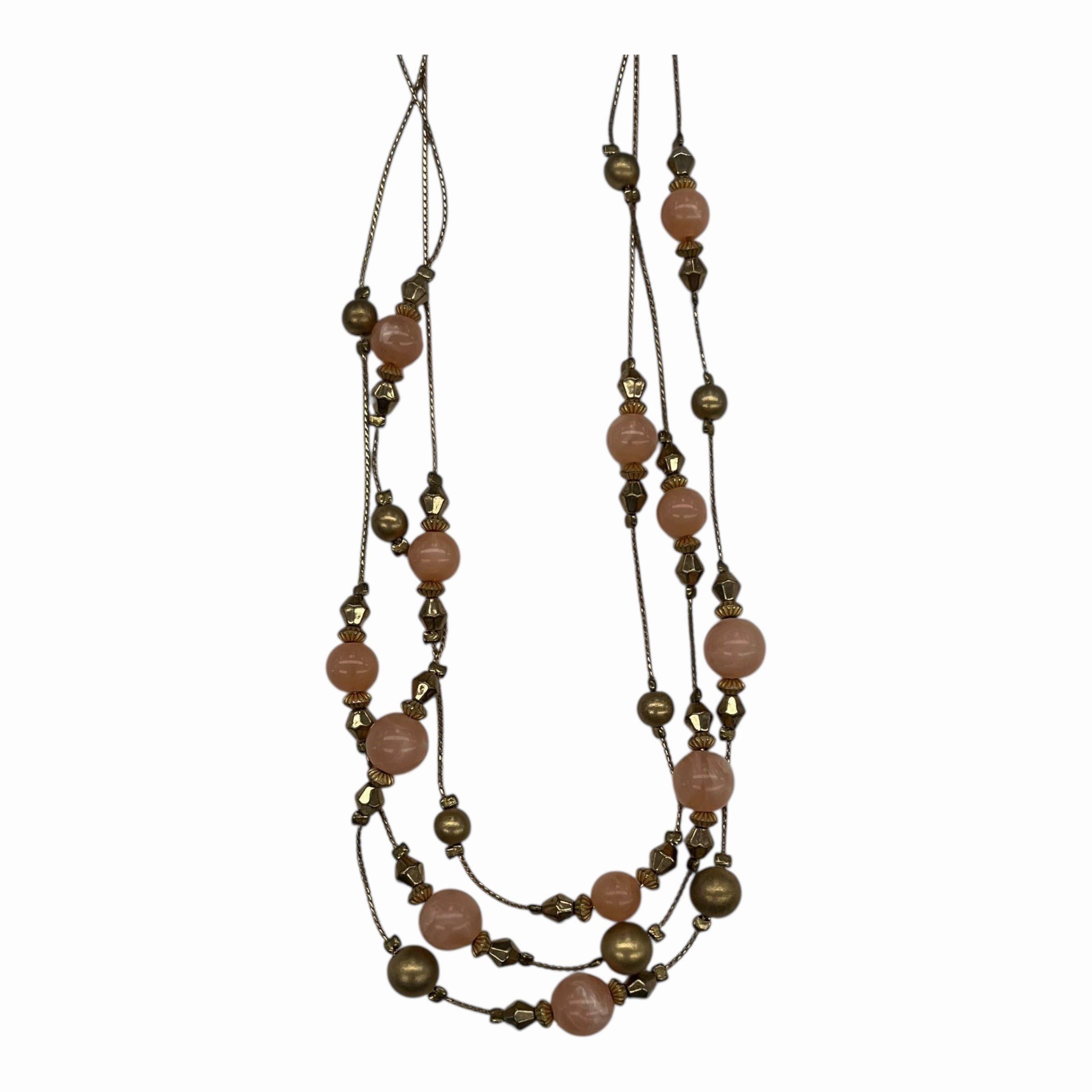 Necklace Layered By Charming Charlie In Gold & Orange