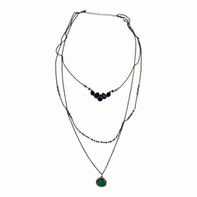 Necklace Layered By Clothes Mentor In Blue & Gold