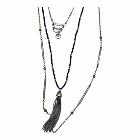 Necklace Layered By Clothes Mentor In Blue & Silver