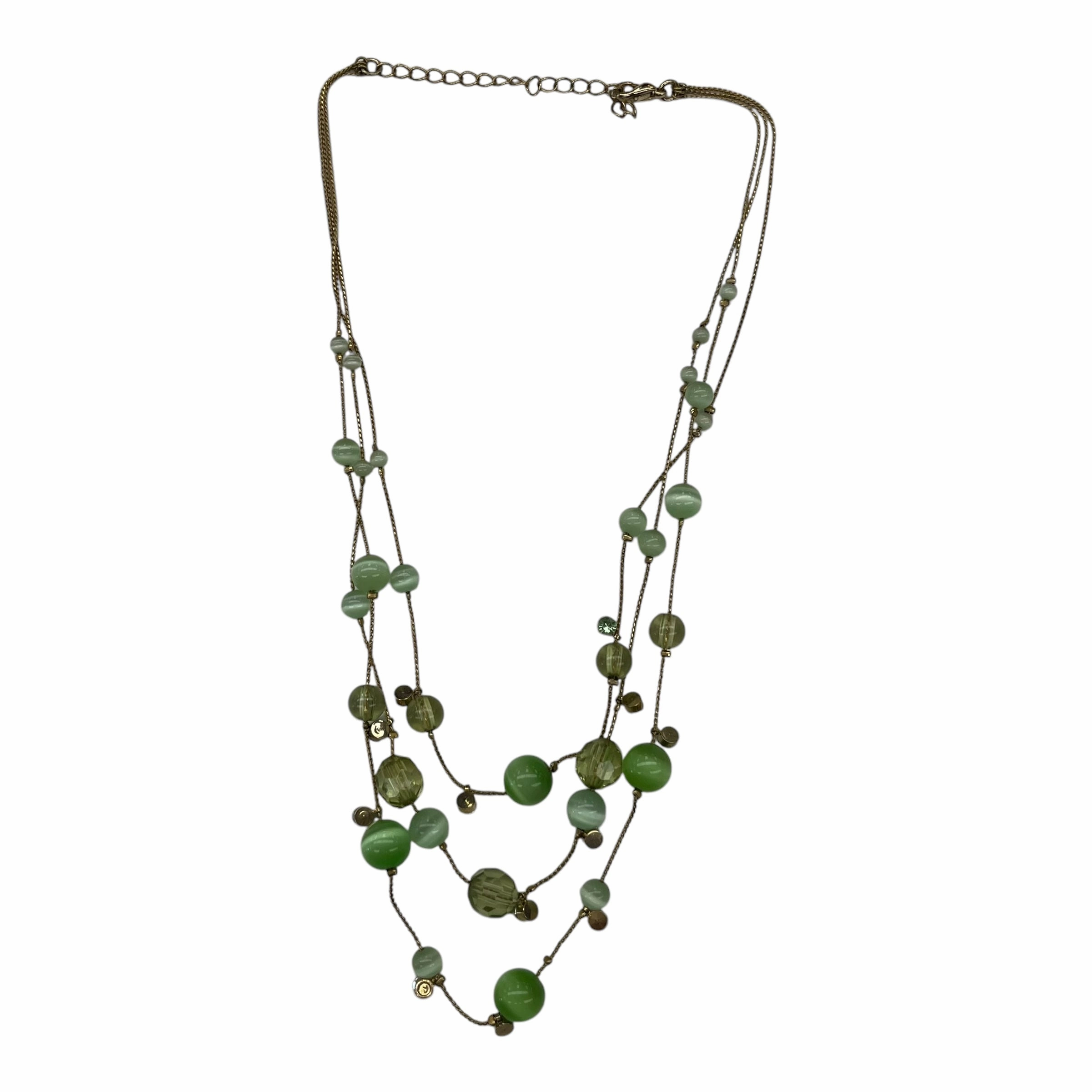 Necklace Layered By Clothes Mentor In Gold & Green