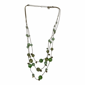 Necklace Layered By Clothes Mentor In Gold & Green