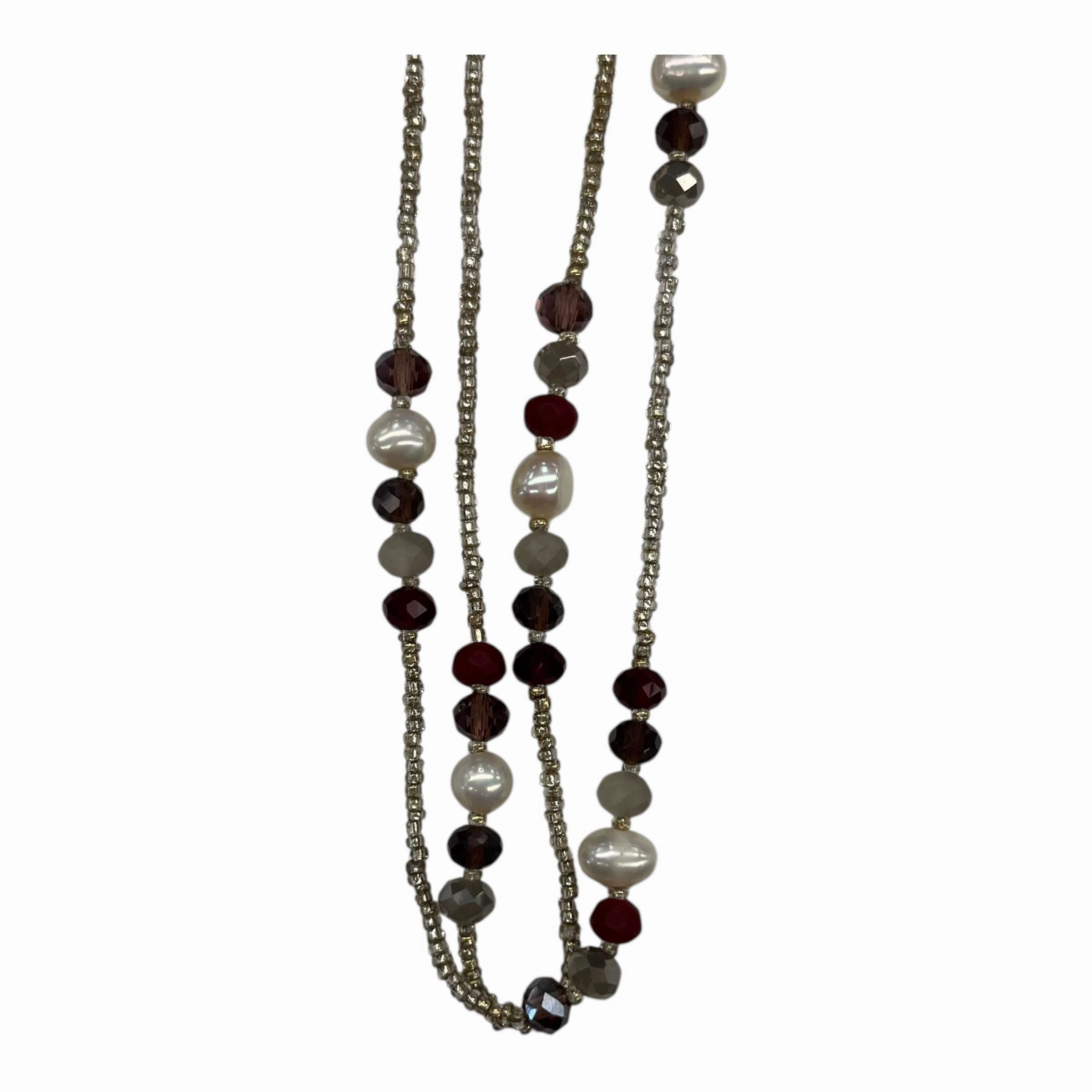 Necklace Layered By Clothes Mentor In Gold & Red