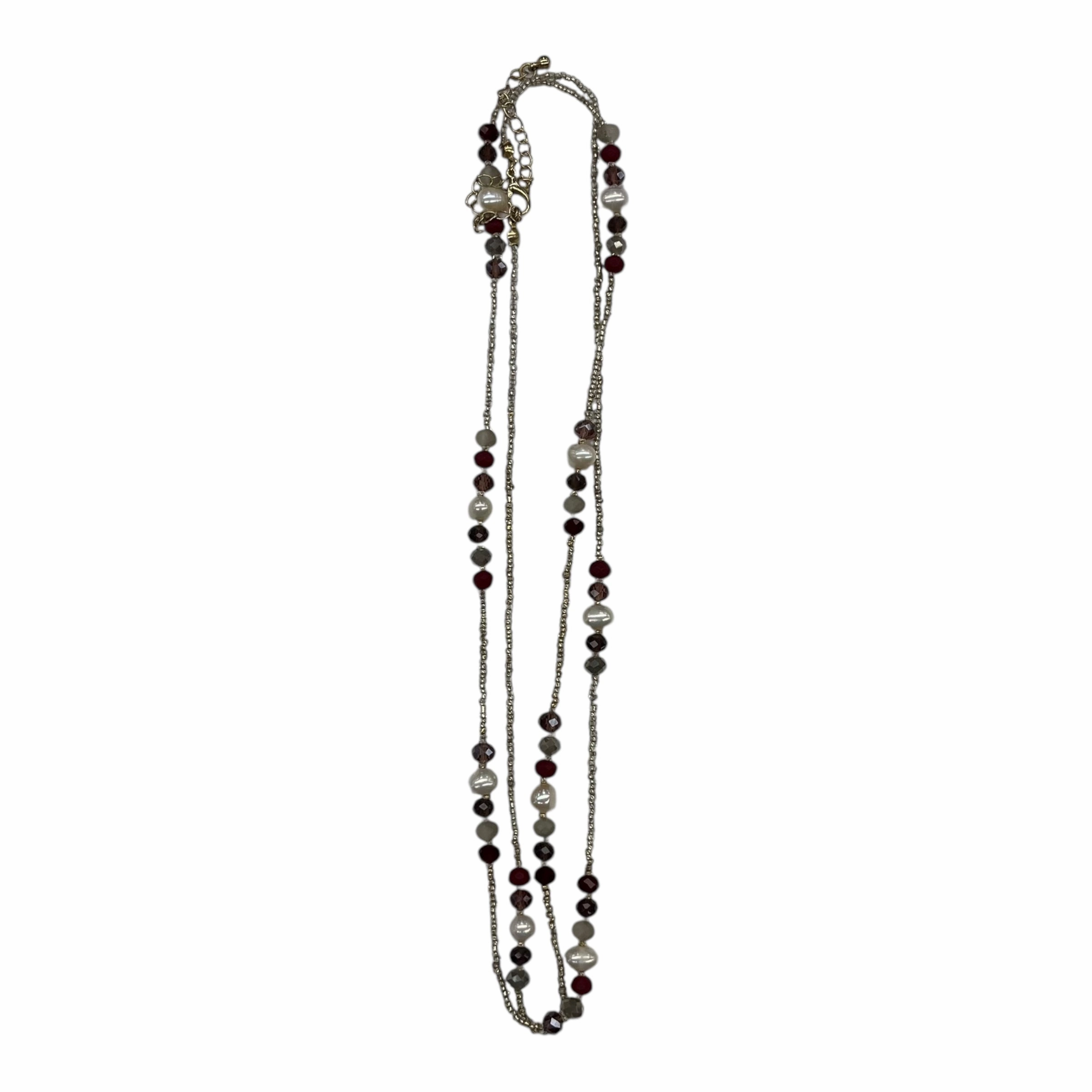 Necklace Layered By Clothes Mentor In Gold & Red