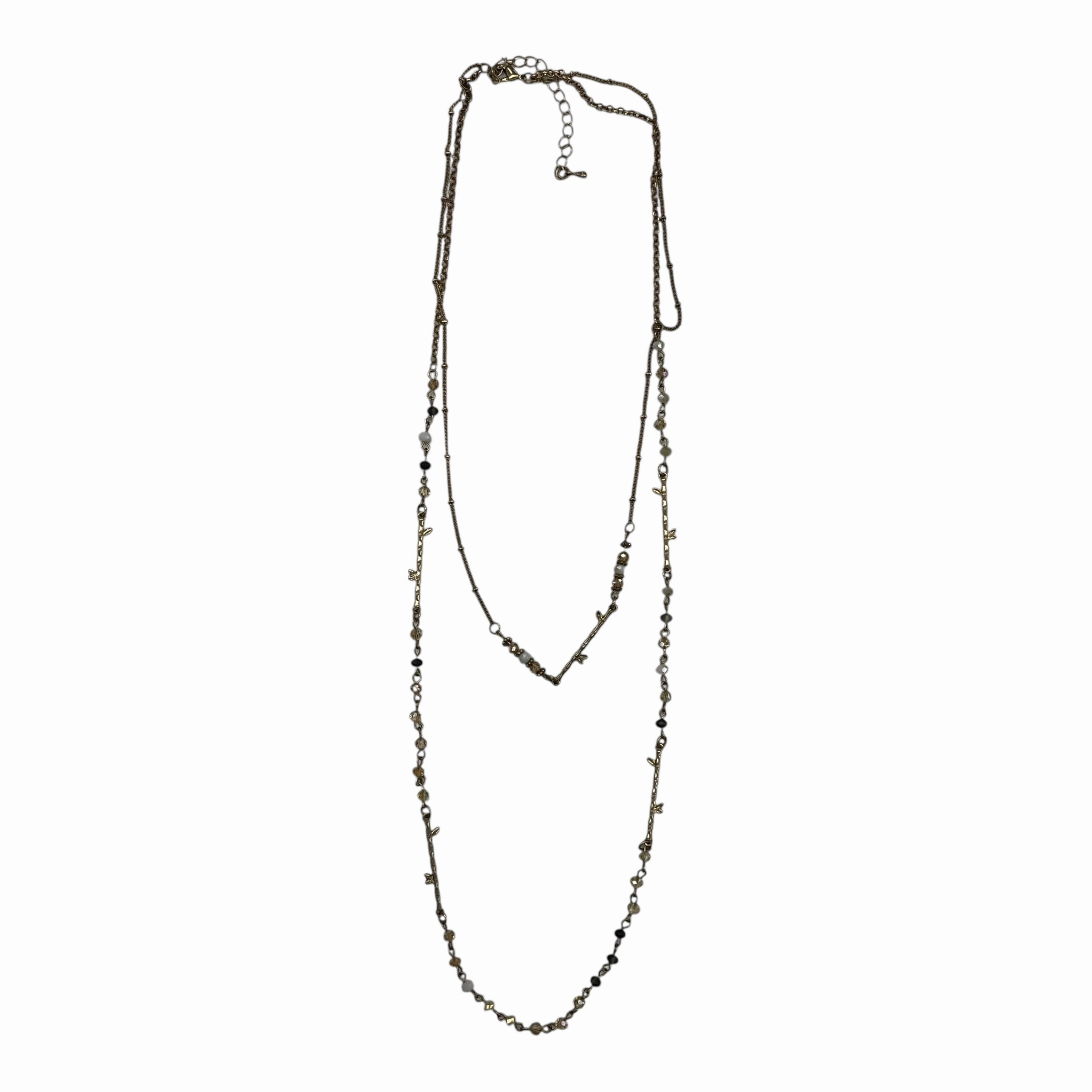 Necklace Layered By Clothes Mentor In Gold
