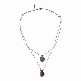 Necklace Layered By Clothes Mentor In Green & Pink