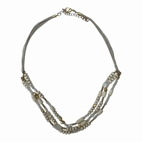 Necklace Layered By Clothes Mentor In White
