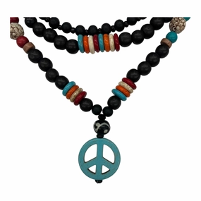 NECKLACE LAYERED by  CME In BLACK
