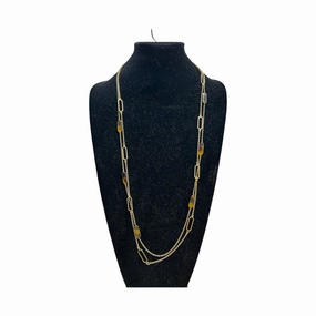 Necklace Layered By Ralph Lauren In Brown & Gold