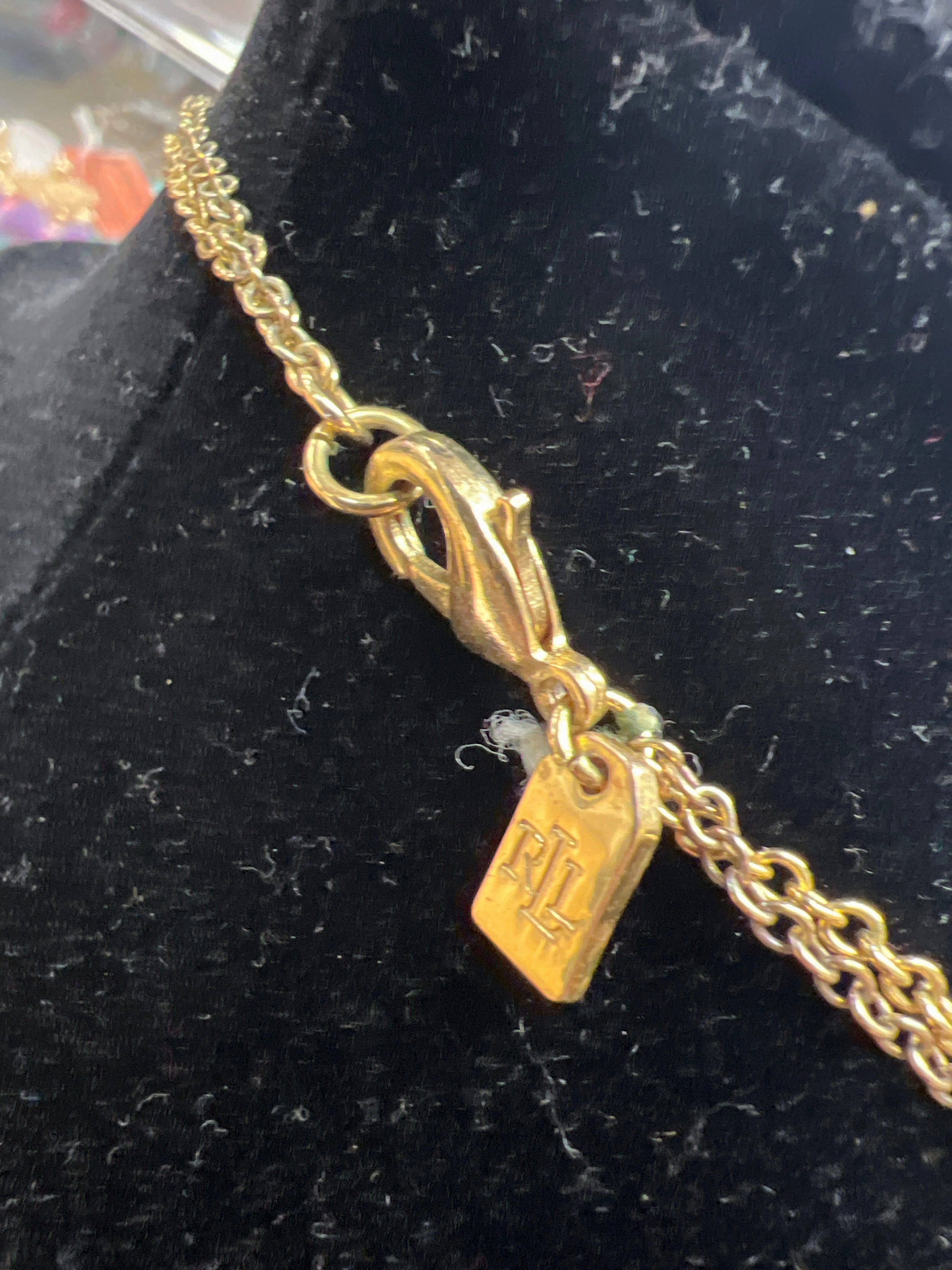Necklace Layered By Ralph Lauren In Brown & Gold