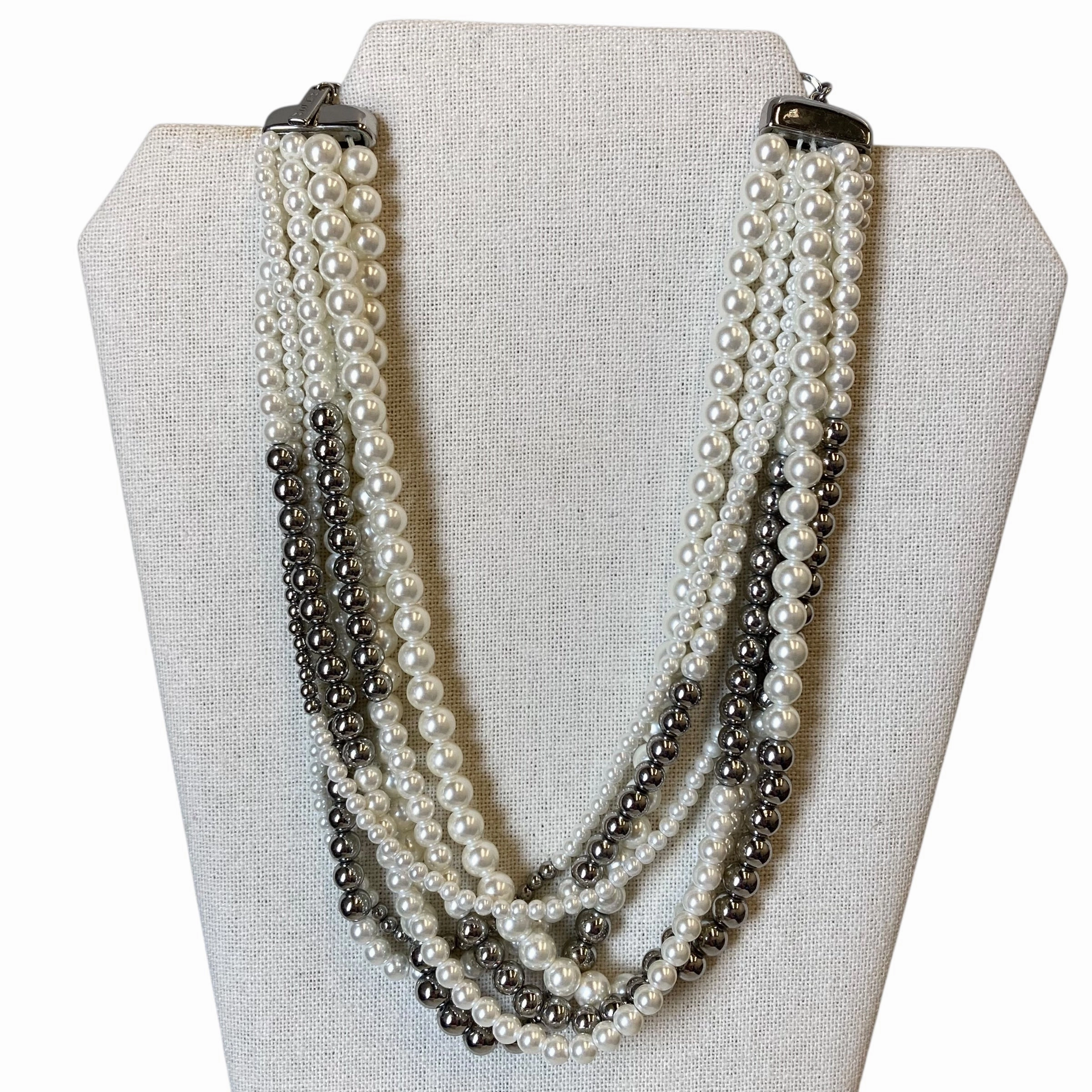 Necklace Layered By White House Black Market In White