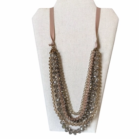 Necklace Layered In Mauve
