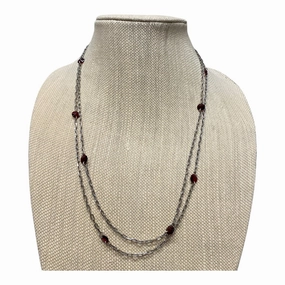 Necklace Layered  In Red