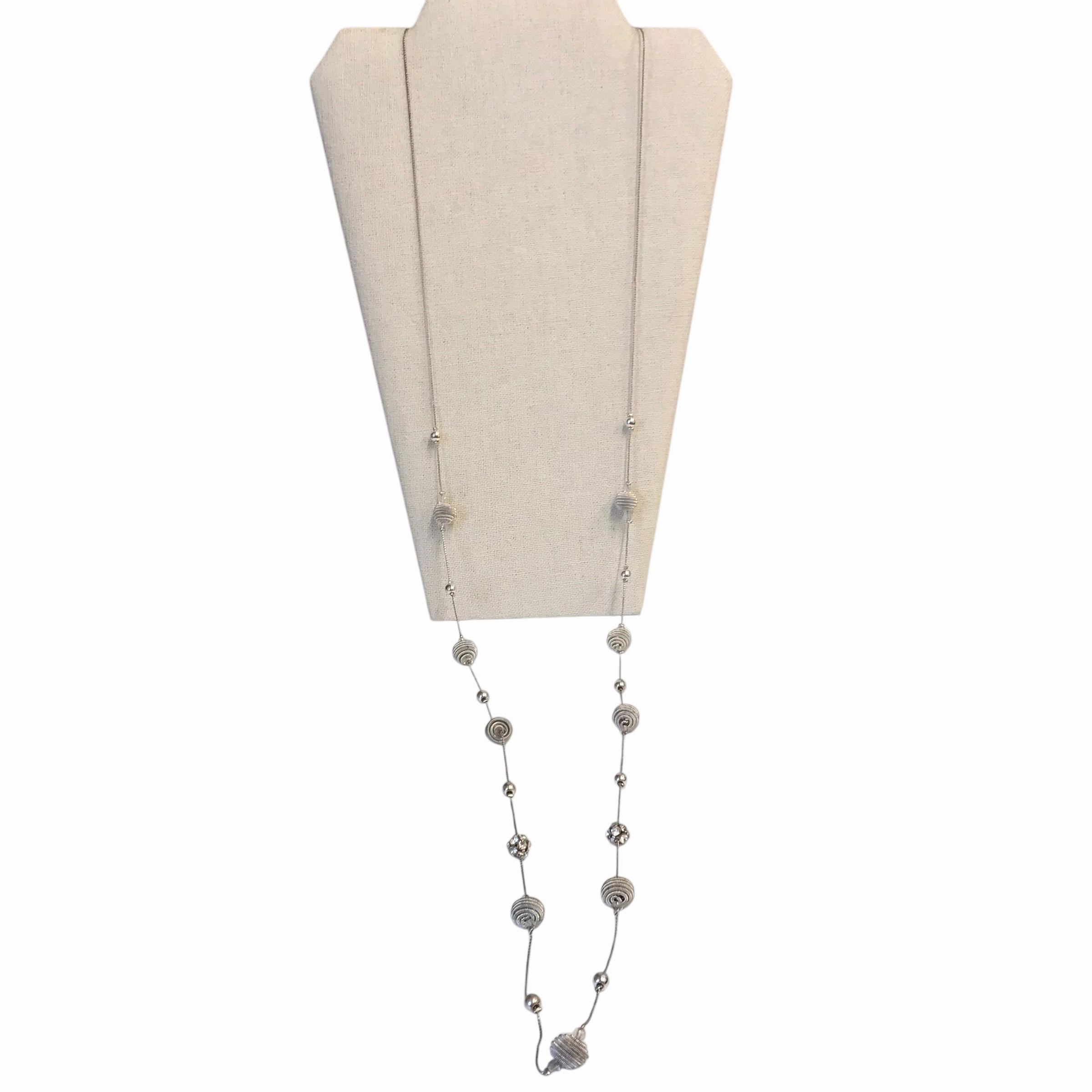 Necklace Layered In Silver