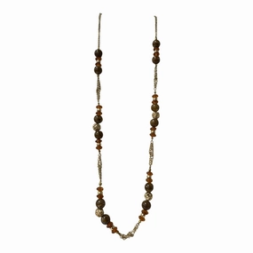 Necklace Other By Cme In Brown & Orange