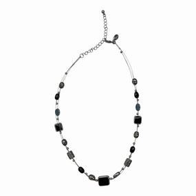 Necklace Other By Lia Sophia In Black & Silver