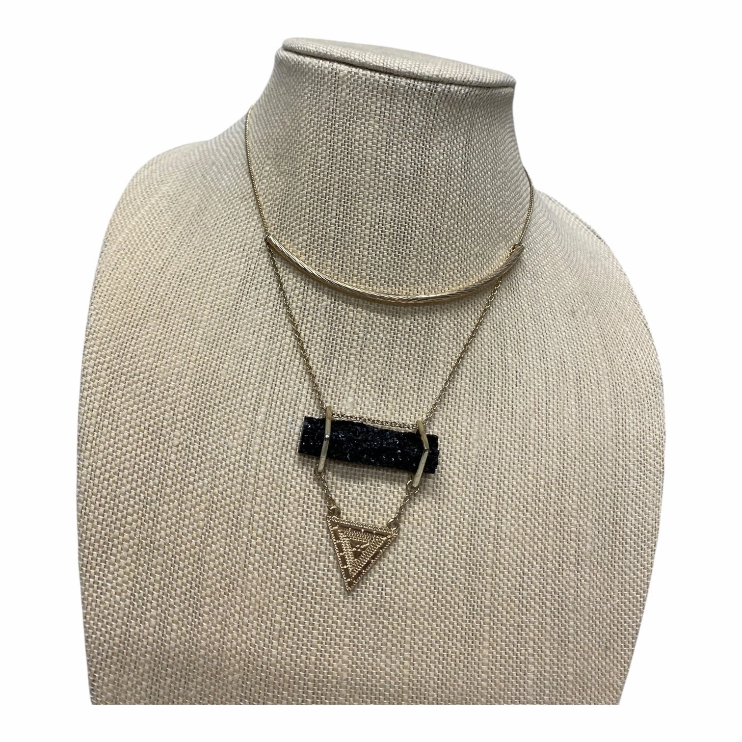 Necklace Other In Black & Gold