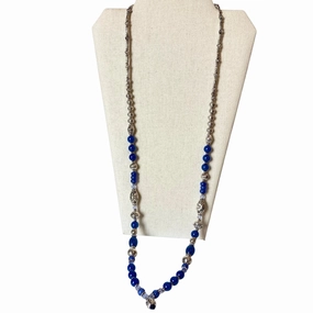Necklace Other In Blue & Silver