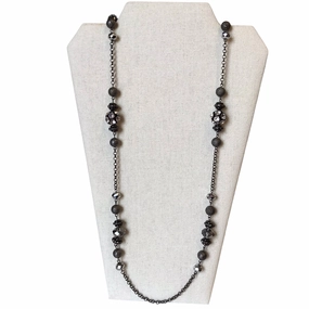 Necklace Other In Grey & Silver