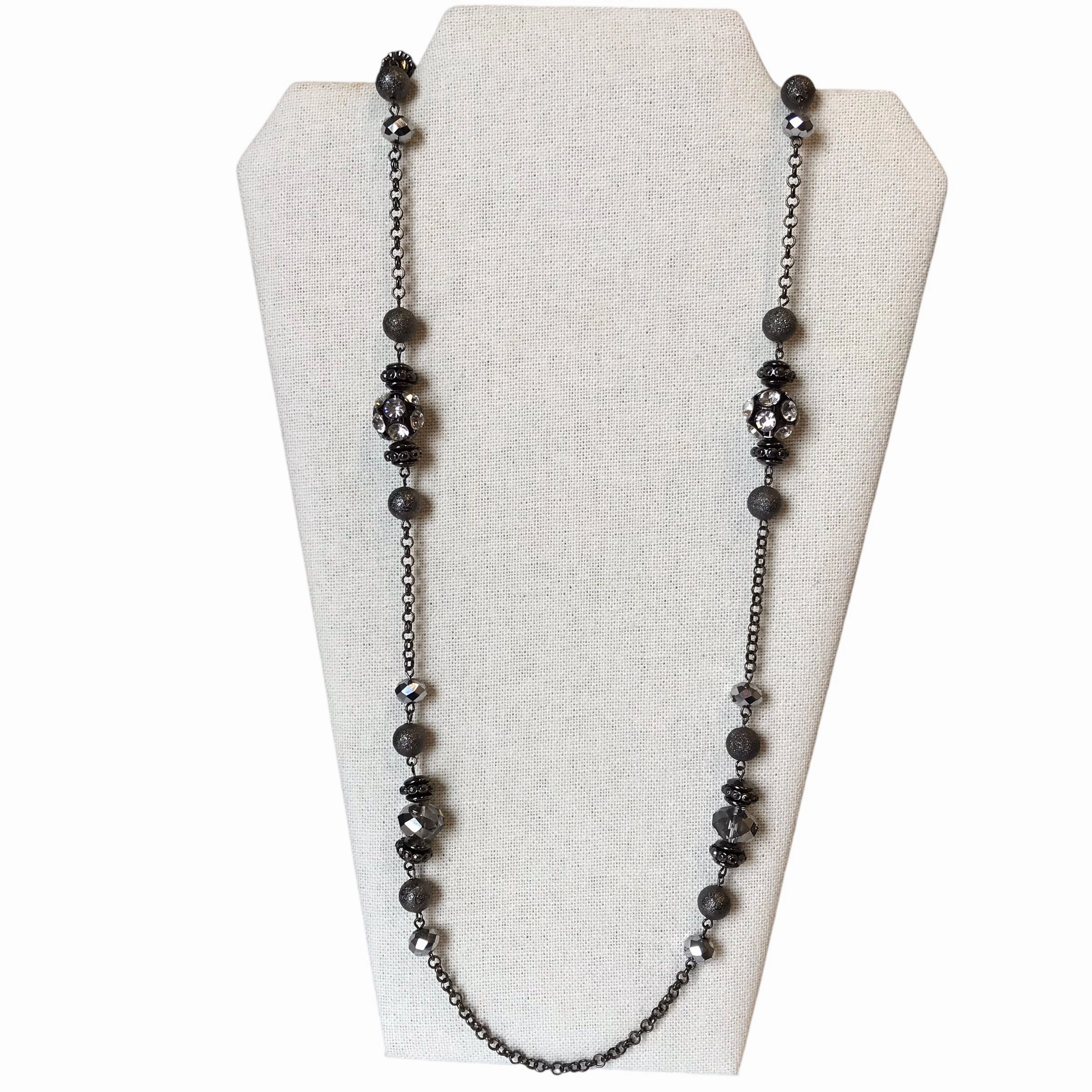 Necklace Other In Grey & Silver