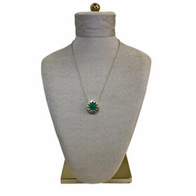 NECKLACE PENDANT by HOUSE OF HARLOW In GOLD & GREEN