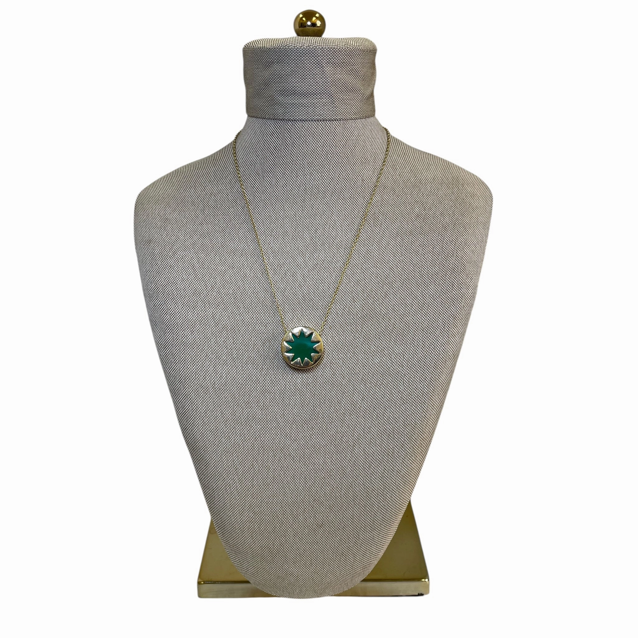 NECKLACE PENDANT by HOUSE OF HARLOW In GOLD & GREEN