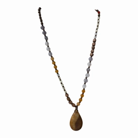 Necklace Pendant  In Brown