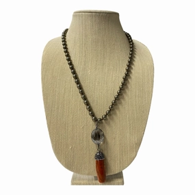 Necklace Pendant  In Brown