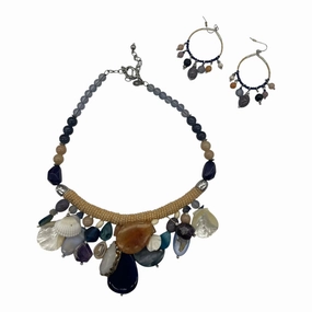 NECKLACE SET by CHICOS In BLUE & TAN