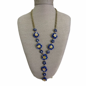 Necklace Set By Cme In Blue & Gold, Size:02 Piece Set