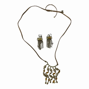 Necklace Set By Lucky Brand In Gold & Yellow, Size:02 Piece Set