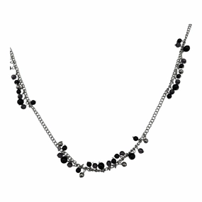 Necklace Set By Paparazzi In Black & Silver, Size:02 Piece Set