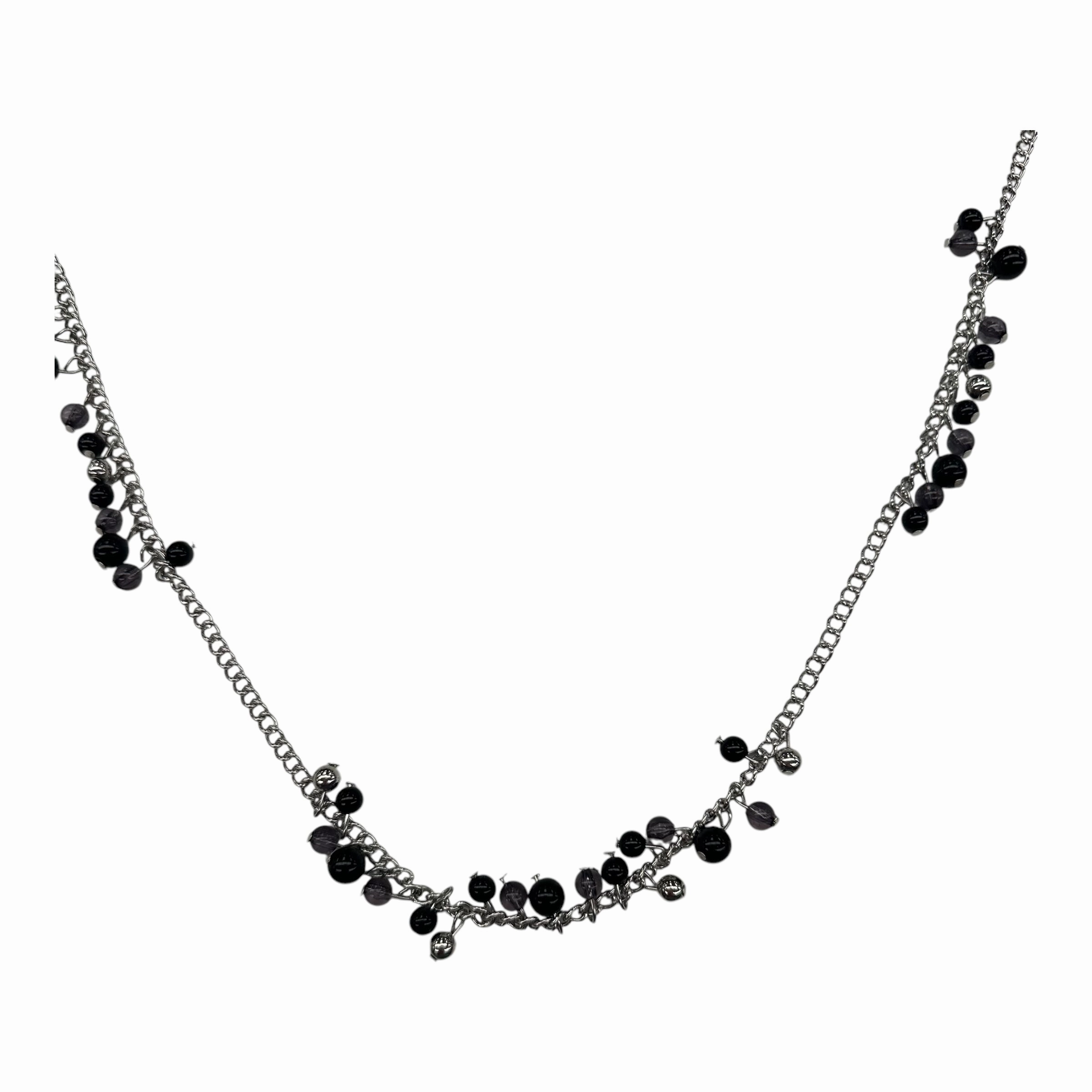 Necklace Set By Paparazzi In Black & Silver, Size:02 Piece Set