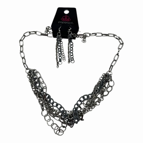 Necklace Set By Paparazzi In Silver, Size:02 Piece Set