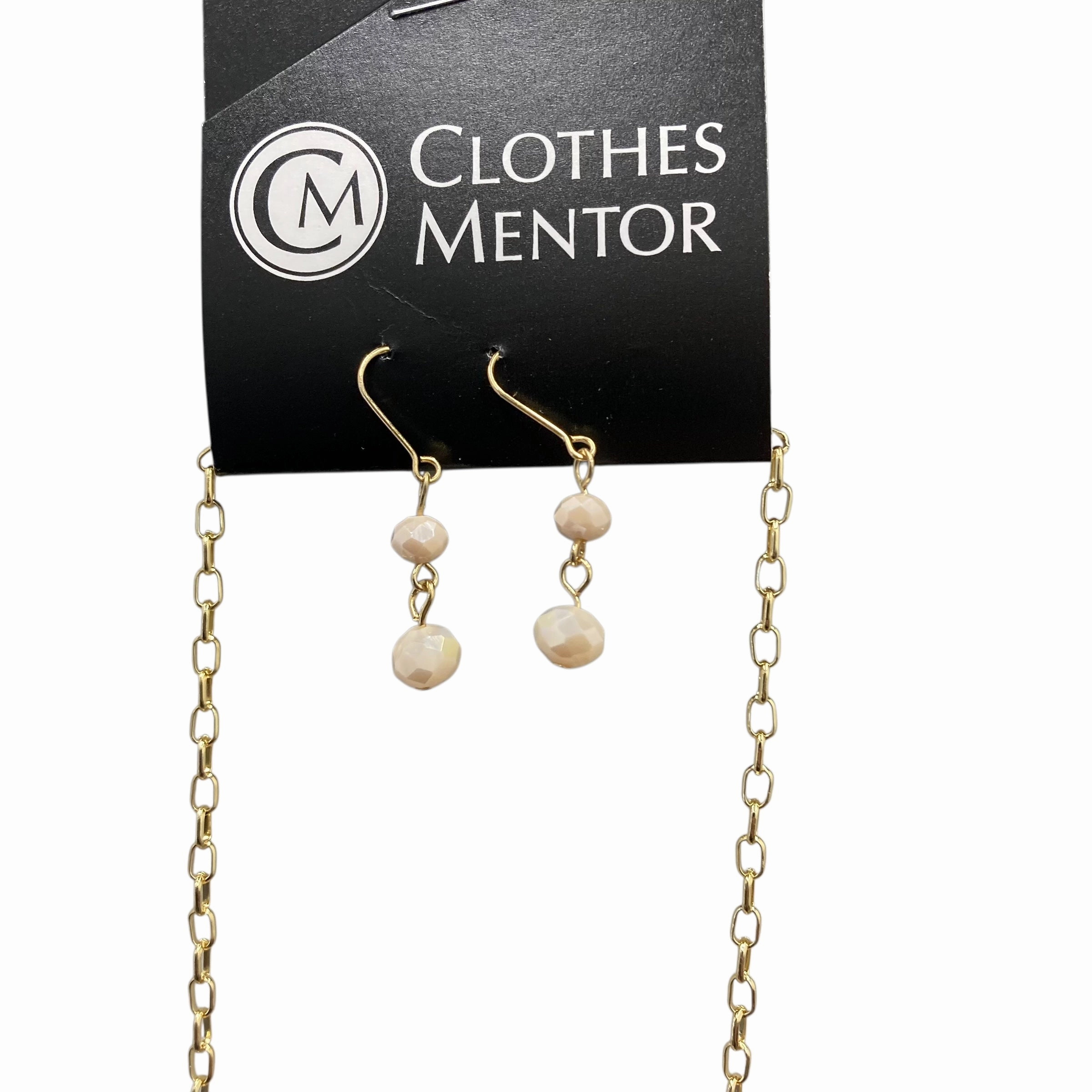 Necklace Set In Gold & Pink, Size:02 Piece Set