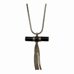 Necklace Statement By Banana Republic In Black & Gold